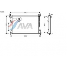 FD2325 AVA Радиатор, охлаждение двигателя