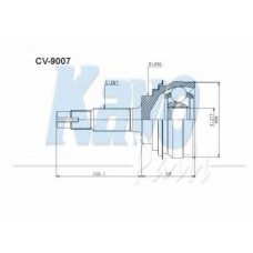 CV-9007 KAVO PARTS Шарнирный комплект, приводной вал