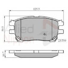ADB01139 COMLINE Комплект тормозных колодок, дисковый тормоз