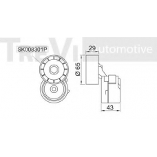 SK008531 SK Натяжная планка, поликлиновой ремень