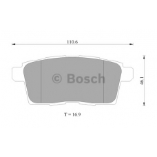 0 986 AB2 272 BOSCH Комплект тормозных колодок, дисковый тормоз