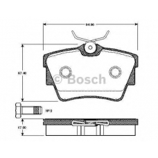 0 986 TB2 737 BOSCH Комплект тормозных колодок, дисковый тормоз