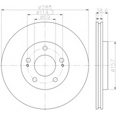 8DD 355 112-931 HELLA PAGID Тормозной диск