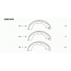 J3501045 NIPPARTS Комплект тормозных колодок