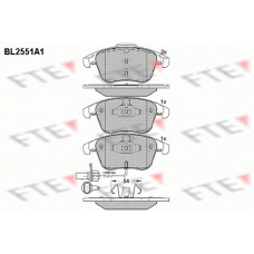 BL2551A1 FTE Комплект тормозных колодок, дисковый тормоз