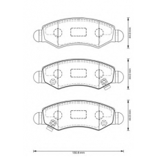 573378B BENDIX Комплект тормозных колодок, дисковый тормоз