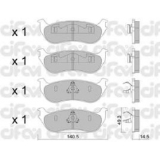 822-687-0 CIFAM Комплект тормозных колодок, дисковый тормоз