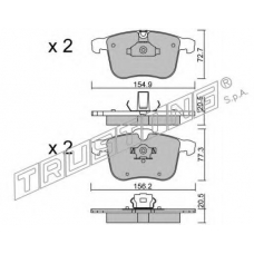 829.0 TRUSTING Комплект тормозных колодок, дисковый тормоз