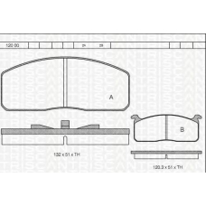 8110 13816 TRIDON Brake pads - front