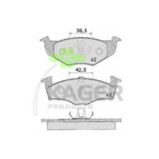 35-0039 KAGER Комплект тормозных колодок, дисковый тормоз