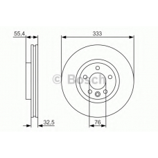 0 986 479 S72 BOSCH Тормозной диск