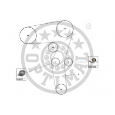 SK-1646 OPTIMAL Комплект ремня грм