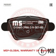 13046039882N-SET-MS MASTER-SPORT Комплект тормозных колодок, дисковый тормоз