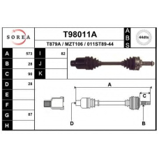 T98011A EAI Приводной вал