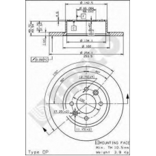 BS 7449 BRECO Тормозной диск