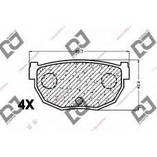 BP1477 DJ PARTS Комплект тормозных колодок, дисковый тормоз