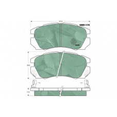 GDB1179 TRW Комплект тормозных колодок, дисковый тормоз