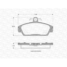 363702160946 MAGNETI MARELLI Комплект тормозных колодок, дисковый тормоз