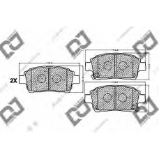 BP1051 DJ PARTS Комплект тормозных колодок, дисковый тормоз