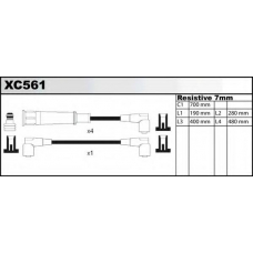 XC561 QUINTON HAZELL Комплект проводов зажигания