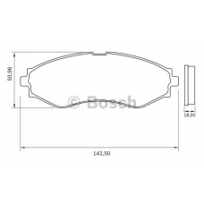 0 986 BB0 221 BOSCH Комплект тормозных колодок, дисковый тормоз