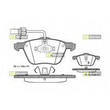 BD S312P STARLINE Комплект тормозных колодок, дисковый тормоз