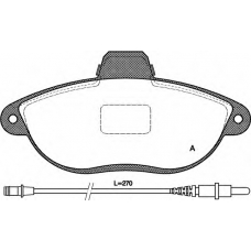 BPA0602.02 OPEN PARTS Комплект тормозных колодок, дисковый тормоз