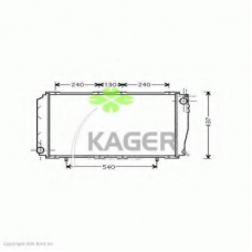 31-1030 KAGER Радиатор, охлаждение двигателя