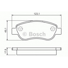 0 986 494 454 BOSCH Комплект тормозных колодок, дисковый тормоз