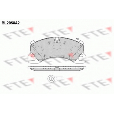 BL2058A2 FTE Комплект тормозных колодок, дисковый тормоз