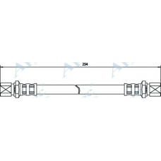 HOS3025 APEC Тормозной шланг