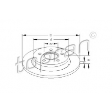 302 332 TOPRAN Тормозной диск