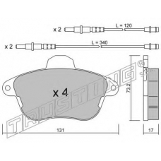 191.0 TRUSTING Комплект тормозных колодок, дисковый тормоз