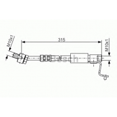 1 987 476 811 BOSCH Тормозной шланг