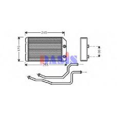 159001N AKS DASIS Теплообменник, отопление салона
