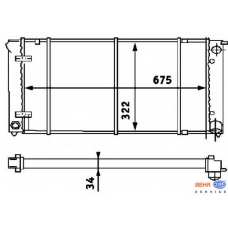 8MK 376 713-311 HELLA Радиатор, охлаждение двигателя