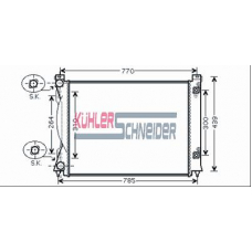 5000551 KUHLER SCHNEIDER Радиатор, охлаждение двигател