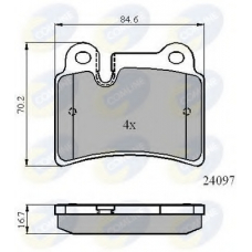 CBP01728 COMLINE Комплект тормозных колодок, дисковый тормоз