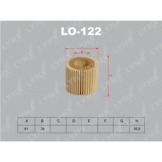 LO122 LYNX Lo122  масляный фильтр lynx