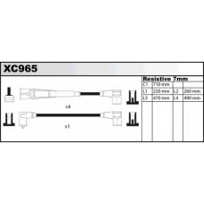 XC965 QUINTON HAZELL Комплект проводов зажигания