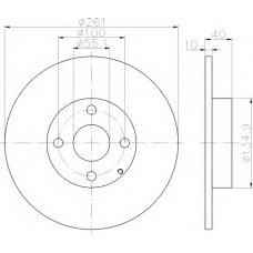 8DD 355 110-861 HELLA Тормозной диск