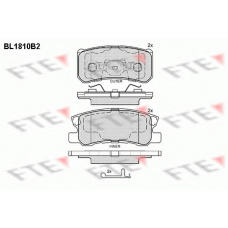 BL1810B2 FTE Комплект тормозных колодок, дисковый тормоз