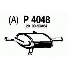 P4048 FENNO Глушитель выхлопных газов конечный