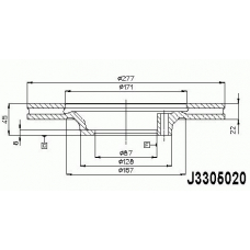 J3305020 NIPPARTS Тормозной диск