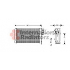 40006100 VAN WEZEL Теплообменник, отопление салона