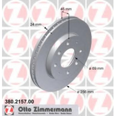 380.2157.00 ZIMMERMANN Тормозной диск