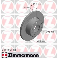 230.6258.00 ZIMMERMANN Тормозной диск