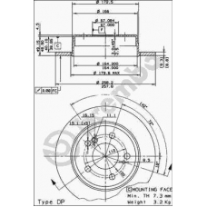 08.4738.14 BREMBO Тормозной диск