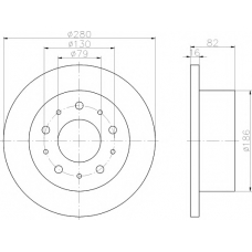 MDC1686 MINTEX Тормозной диск