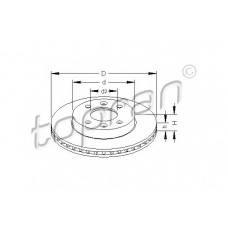 700 176 TOPRAN Тормозной диск